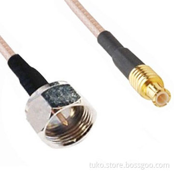 RF cable assembly with F TO MCX